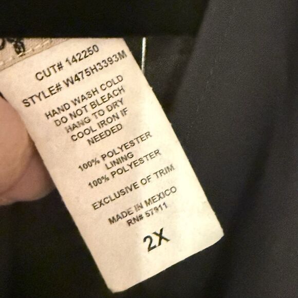 Love Squared Black Lace Hem LBD Sheer Chiffon Surplice Dress Whimsigoth Fairy 2x - Picture 6 of 6